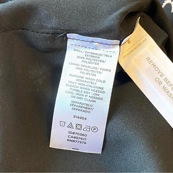 NWT Ann Taylor Black Floral Long Sleeve Boho Dress, Size 14T - Picture 5 of 9